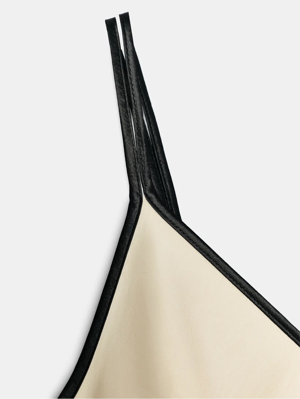 ZARA SATIN MIDI DRESS WITH CONTRAST PIPING - Picture 6 of 6